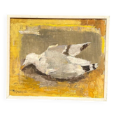 Original Swedish Oil on Canvas – “Seagull” by Ingeborg Stragnell – Signed
