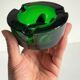 ASH TRAY Green Glass Vintage