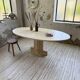 Travertine dining table 1970 Italy Tobia Scarpa