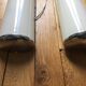 Pair of modernist wall light bauhaus minimalist tube half cilindre