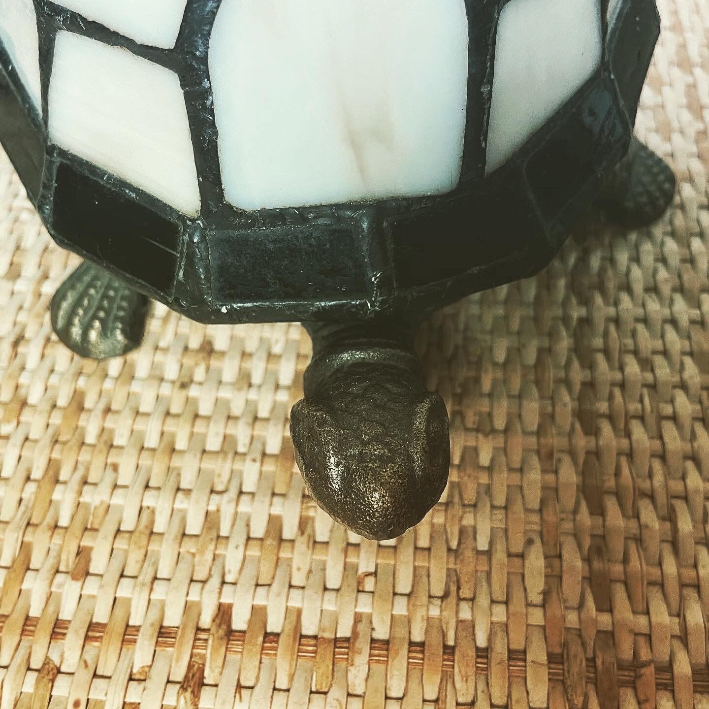 Tiffany-Style Turtle Lamp-1980s