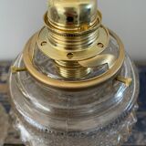Pair of vintage electrified glass wall lamps