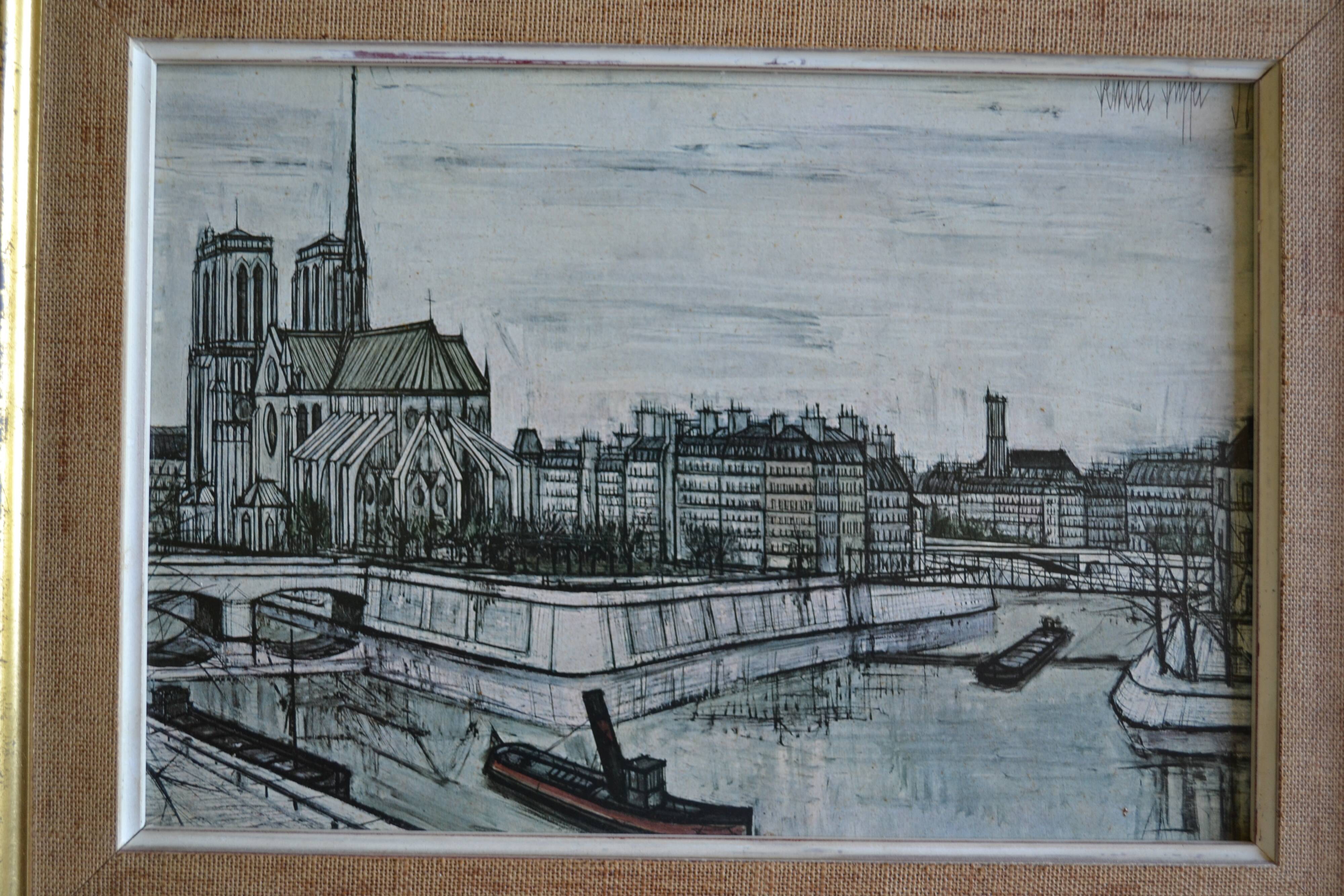 Notre Dame de Paris by Bernard Buffet 1957 framed art print