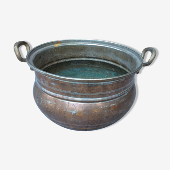 Cache pot en cuivre 1950