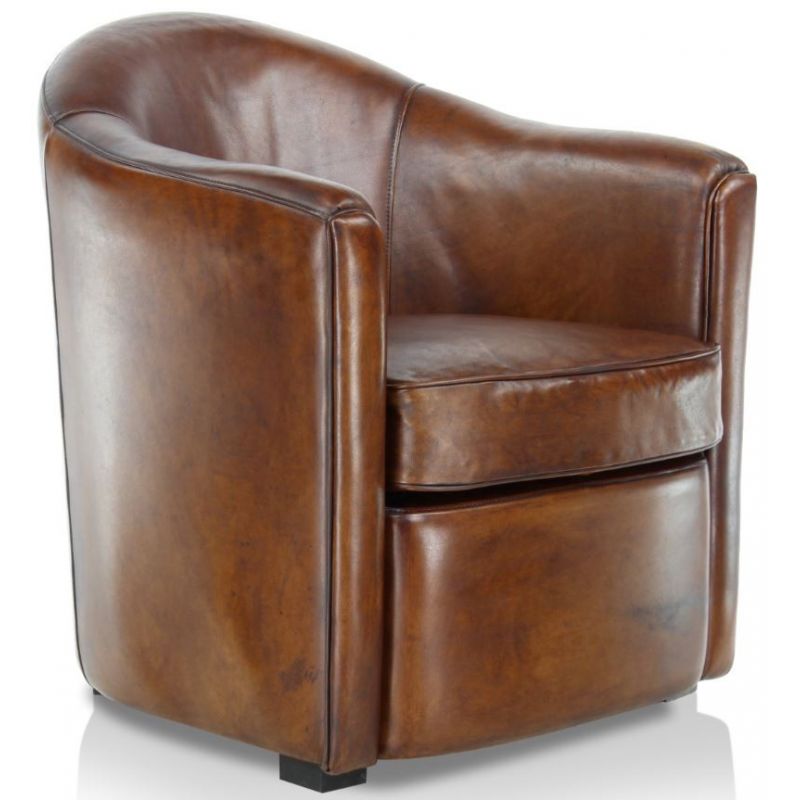 Armchair Club leather Havana Vintage Smoking room