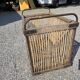Ancient bakery cart made of rattan.