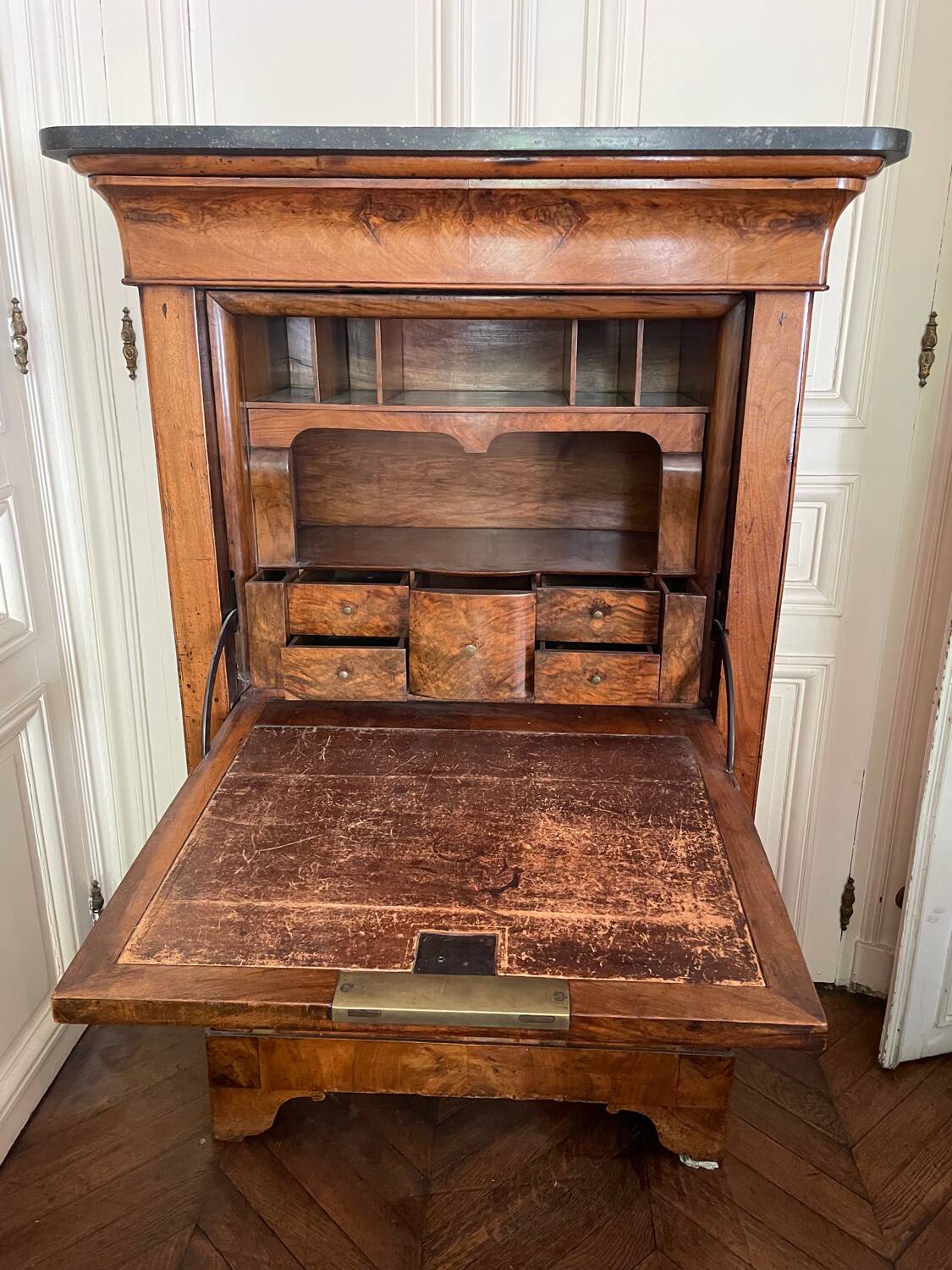 Restoration period mahogany secretary
