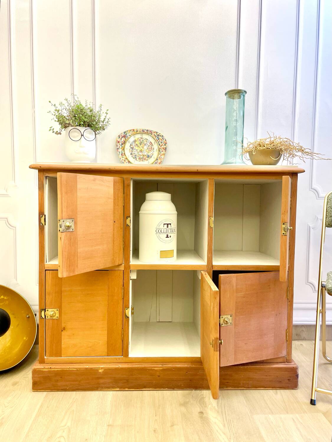 Buffet / vintage solid wood storage unit – 6 doors