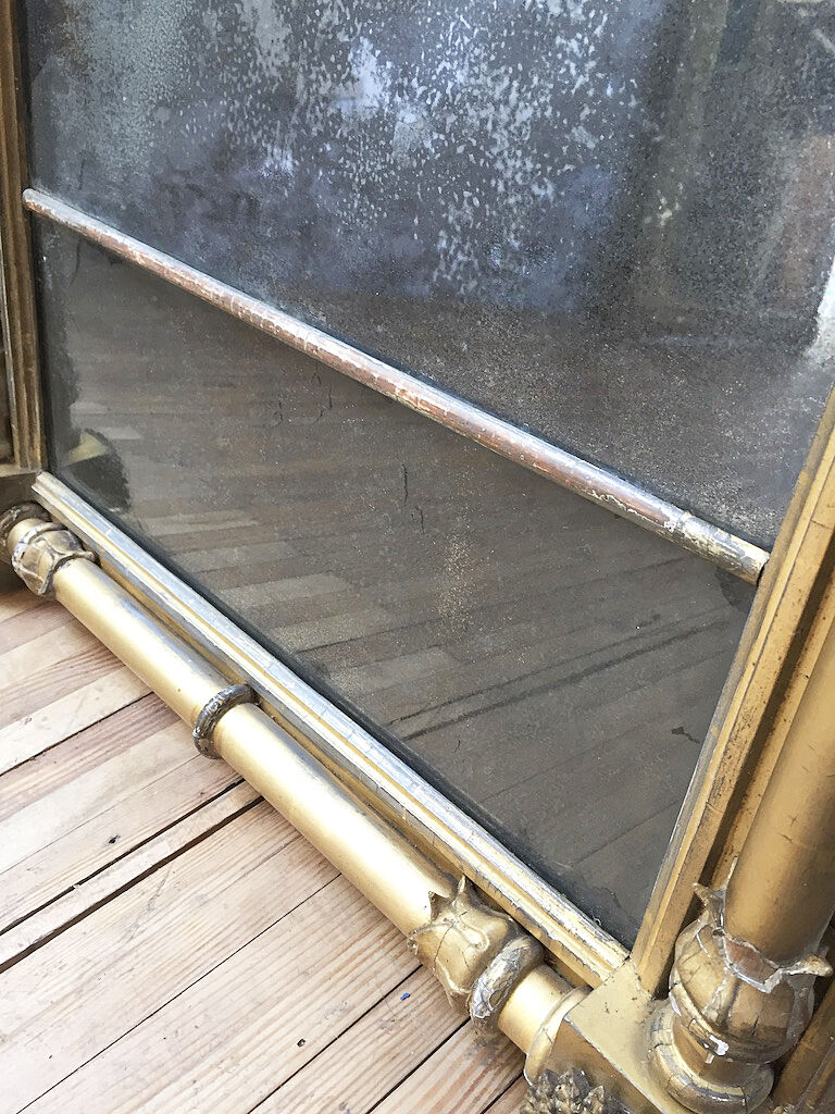 18th century mercury mirror 119x56cm