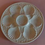 Longchamp white earthenware oyster plate