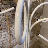 Original white lacquered metal coat rack from the 80s