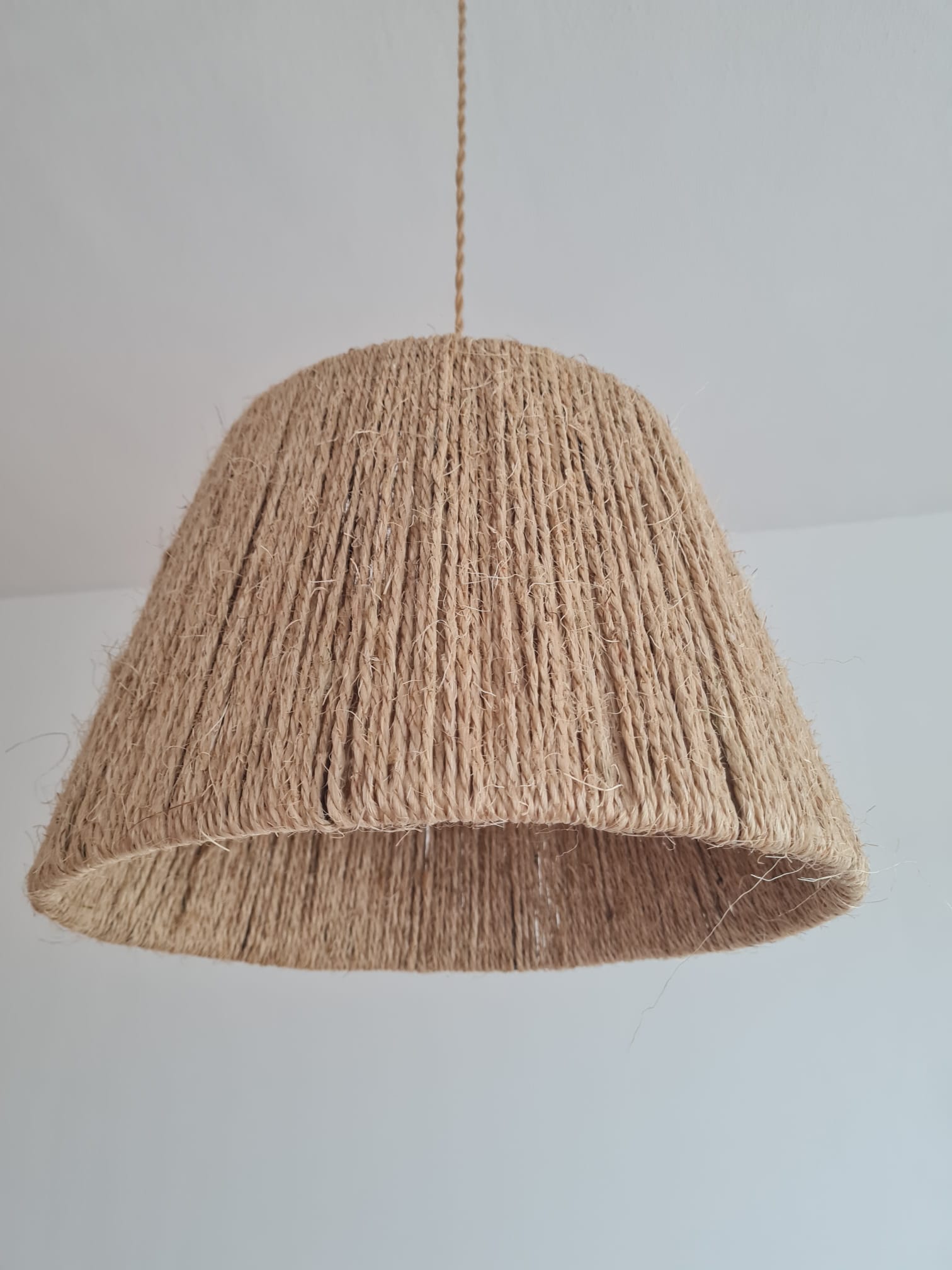 Suspension en corde naturelle vintage