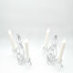 2 Candle holders "Fleur de Lys" – Cristal Art Vannes France – 1960