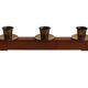 1960s Sculptural Wooden & Brass Candleholder