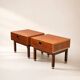 Set midcentury teak nightstands