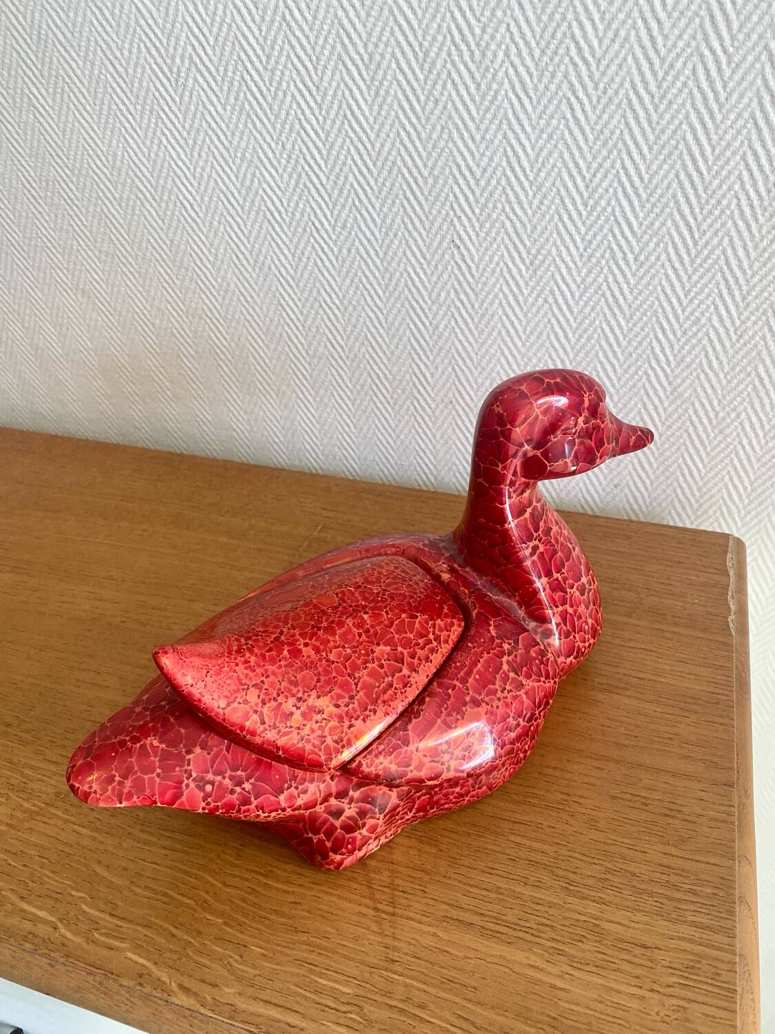 Vintage ceramic duck box