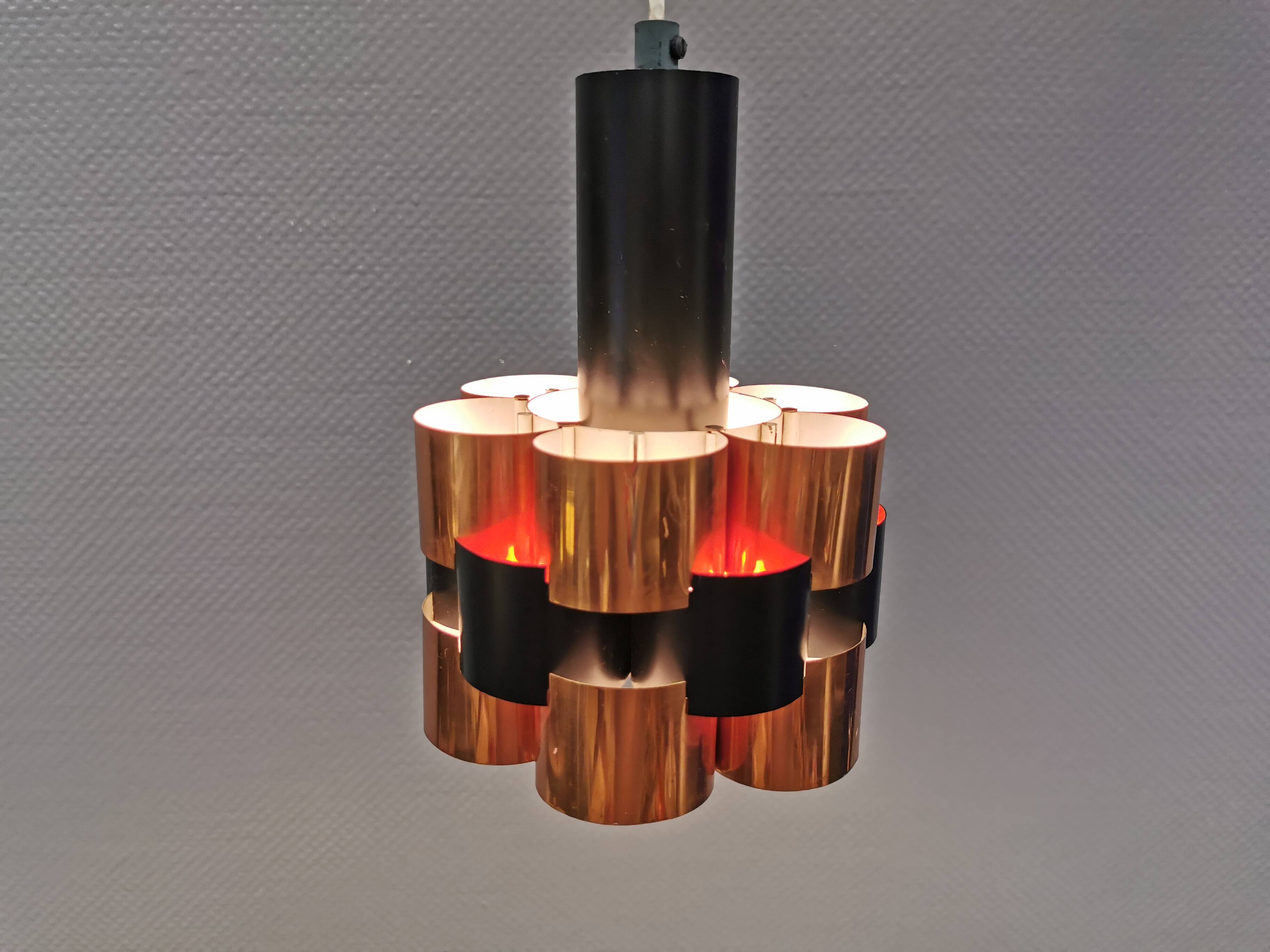 A pendant lamp, designed by Danish Werner Schou 1960-70s.