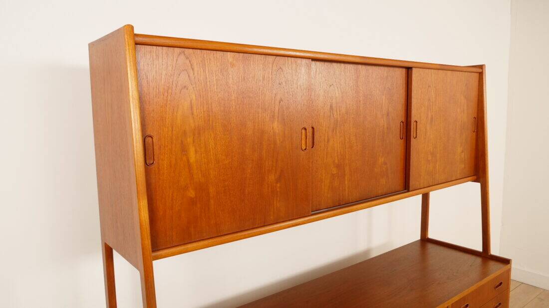 Vintage highboard | Wall cabinet | Teak | 175 cm