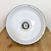 Industrial British Green Enamel Factory Pendant Lamp, 1960s