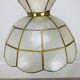 Vintage 60s mother-of-pearl and brass pendant light