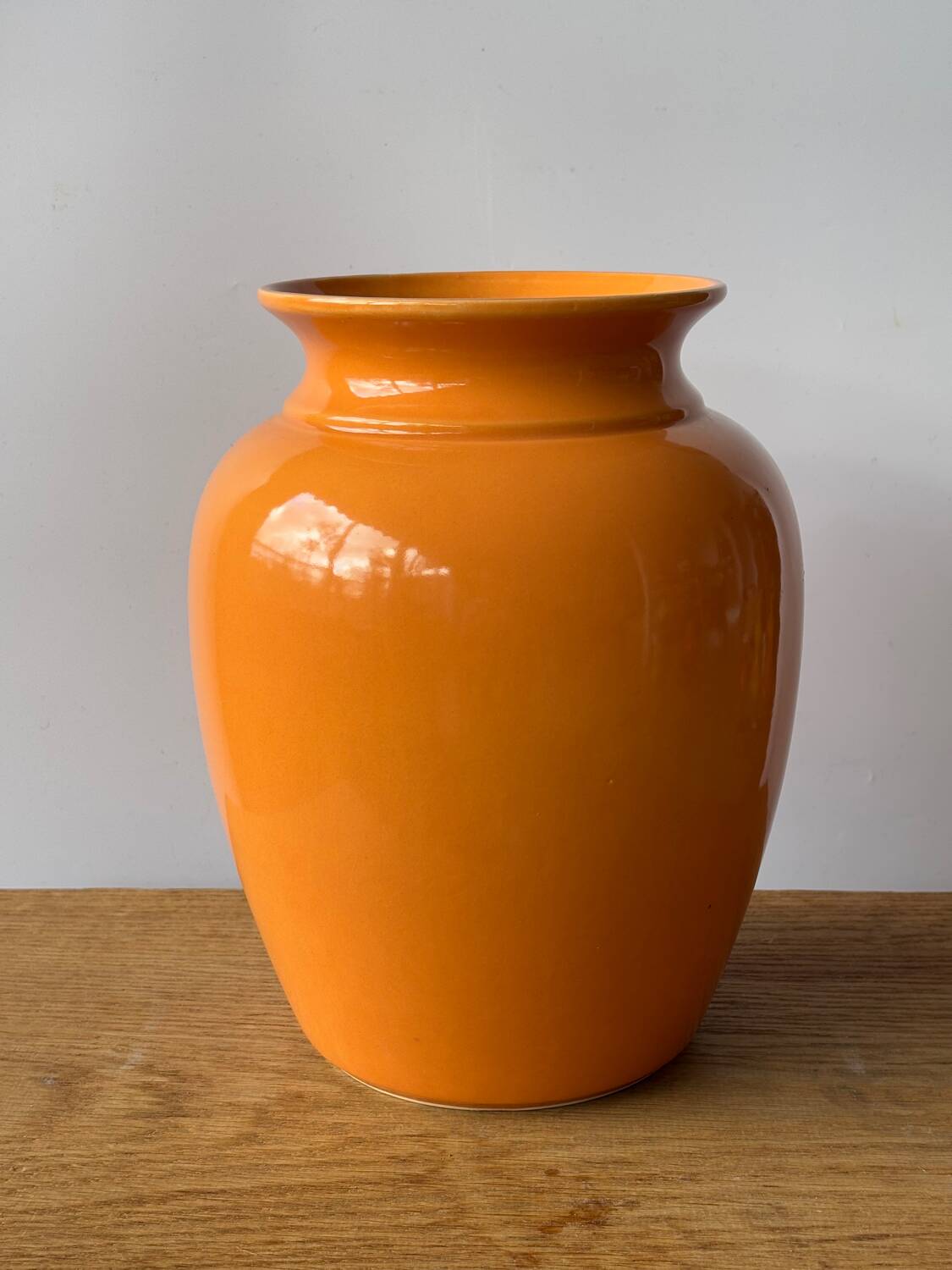 Orange ceramic vase 26cm