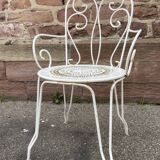 Pair of armchairs vintage wrought iron garden chairs