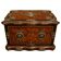 Cigar cabinet / Cigar box in burl wood and decorative bronze