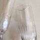 Set of 6 assorted champagne flutes late 19th century cut with cut-offs