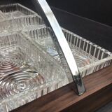 Aperitif servant or appetizer, mirror tray, 50s