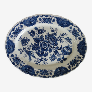 Oval flat Ridgway Staffordshire Windsor vintage blue