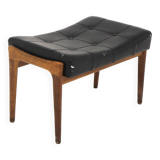 Scandinavian leather footstool, Bröderna Andersson, Sweden, 1960