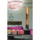 Contemporary Hexagonal Pink Bundled Triedro Murano Glass Chandelier in Venini Style