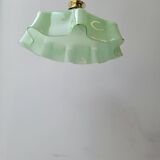 Green draped opaline pendant lamp