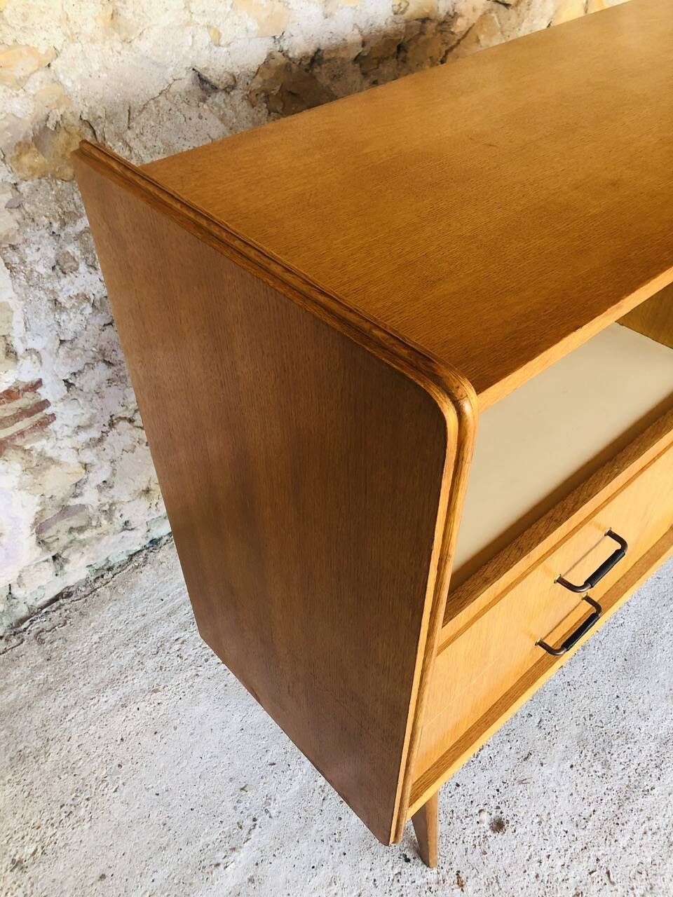 Vintage storage unit on compass legs by SAM Circa 50's/60's