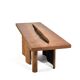 Large coffee table ONDA, cherry and walnut