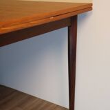 Extendable Scandinavian teak meal table around 1960
