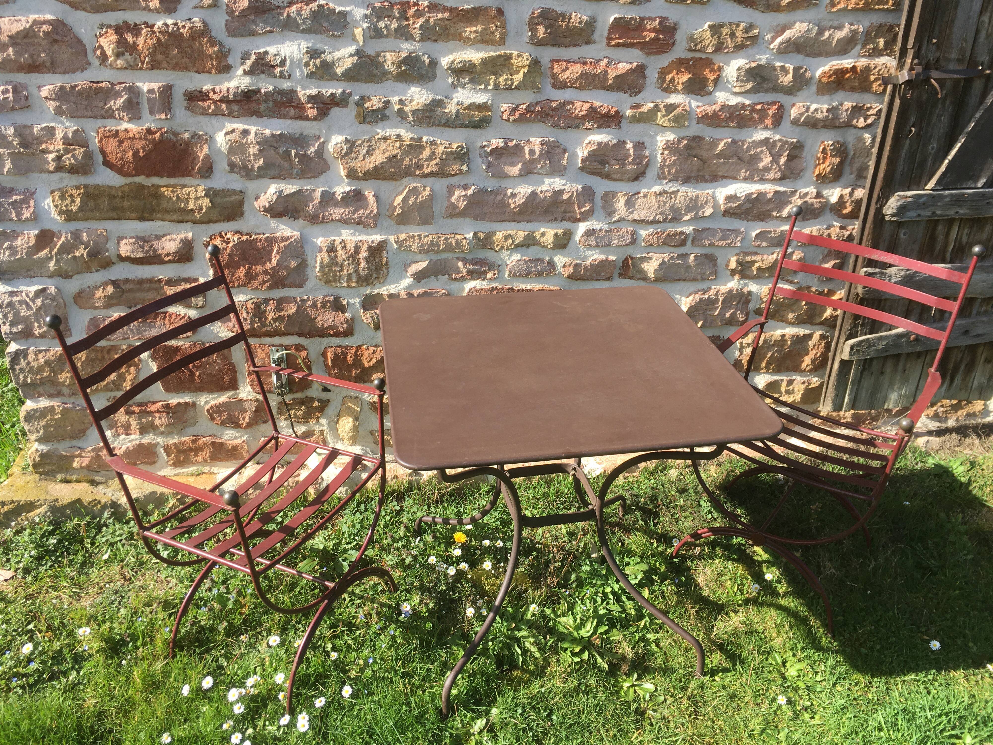 Wrought iron garden set