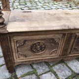 Brittany stripped oak bench