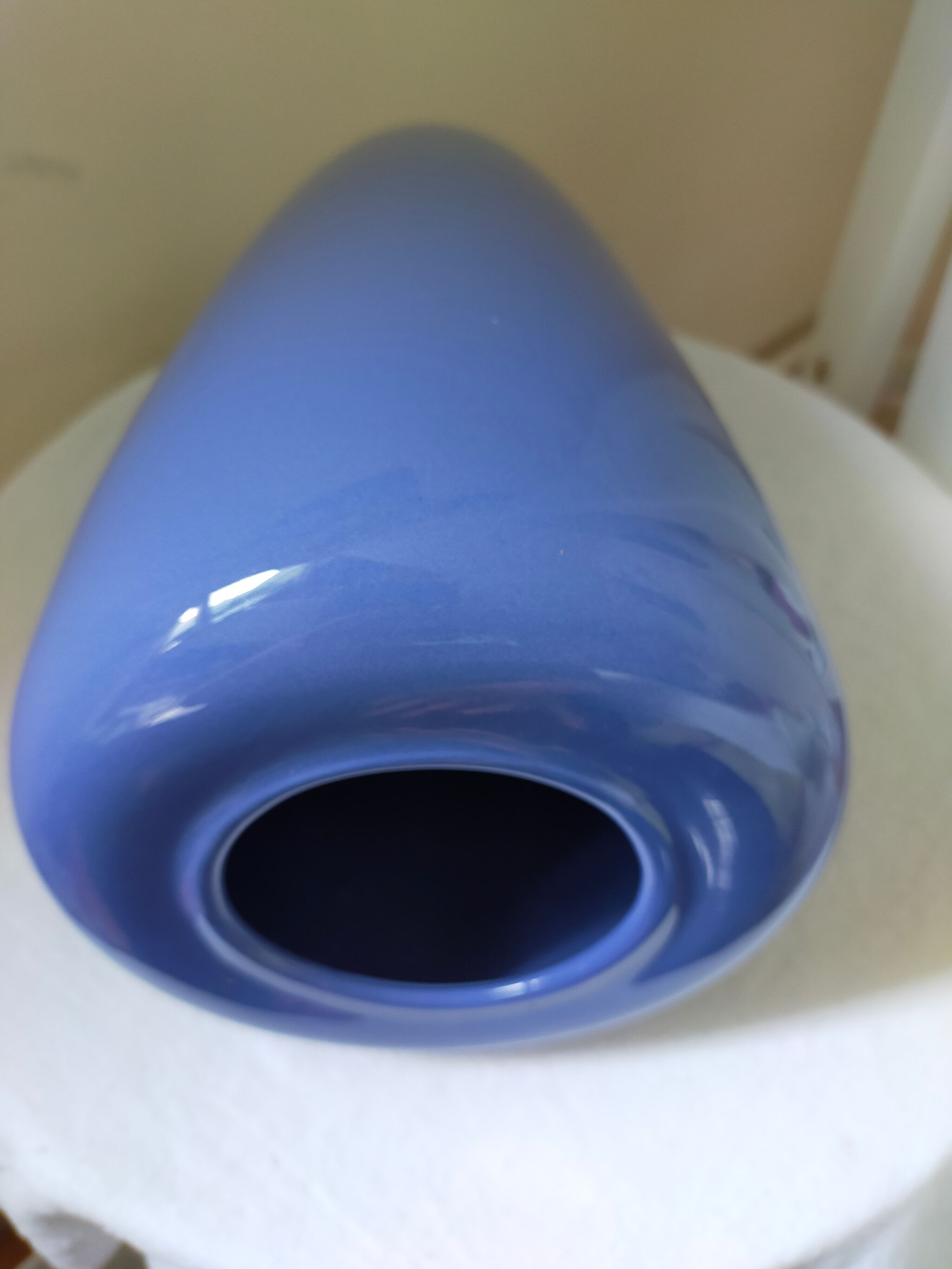 Lavender blue ceramic vase