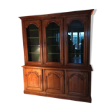 Vintage glass library in solid cherry