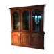 Vintage glass library in solid cherry