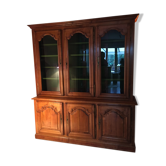 Vintage glass library in solid cherry