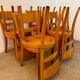 Set of 9 vintage wooden bistro chairs designed by Horgen Glarus