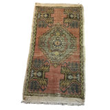 Vintage turkish pastel rug 99 x 52cm