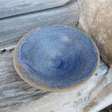 Blue stoneware ceramic bowl by an artist
