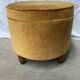 Ochre velvet pouf