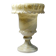 Large medical pot in alabaster/yellowish marble, Belle Époque style.