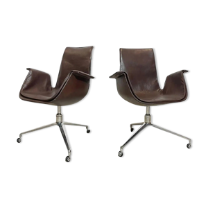 Paire de fauteuils pivotants