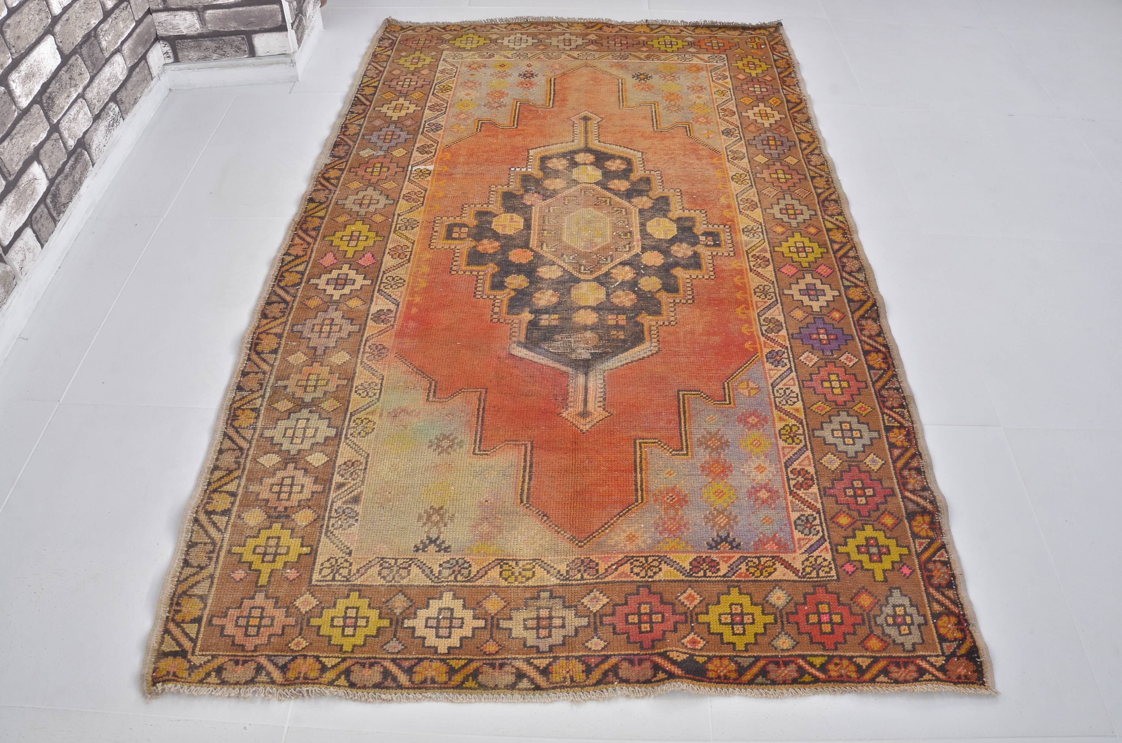Oushak Vintage Handmade Wool Rug