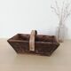 Panier vendange en bois foncé
